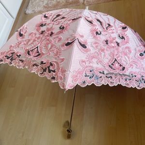 Double folding UV classy sun umbrella